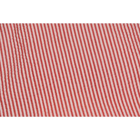 TALBOTS $99 Perfect Crop Seersucker Red Stripe Straight Leg Pant‎ Size 12 - Picture 3 of 4